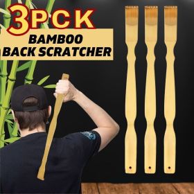 3pcs Natural Bamboo Back Scratcher Long Handle Pick Itch Relief Handcraft Tools