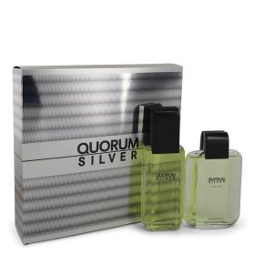 Quorum Silver by Puig Gift Set -- 3.4 oz Eau De Toilette Spray + 3.4 oz After Shave