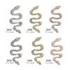 30PCS A Bag New Nail Art Alloy Zircon Snake Rose Gold and Silver Metal Jewelry Nail Diamonds