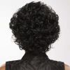 Black high-temperature silk wig women's short curly hair rose net chemical fiber headgear