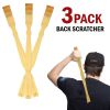 3pcs Natural Bamboo Back Scratcher Long Handle Pick Itch Relief Handcraft Tools