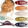 6pcs Thick Hair Clips for Women - Flat Banana Clip Barrettes for Styling - Simple and Durable Hair Accessories for Girls and Women