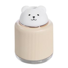 Ultrasonic Air Humidifier for Home Office Cartoon Rabbit 250ML USB Essential Oil Diffuser LED Light Lamp (Option: Beige-Without Fan)