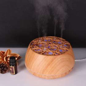 Four-Hole Misting Aroma Diffuser, Three-Dimensional Aromatherapy Humidifier (Option: Dark wood-AU)