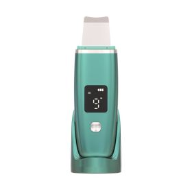 Ultrasonic Electric Dead Skin Electric Vacuum Cleaner Blackhead Cleaner Deep Facial Pore Cleansing Kit Acne Extractor Nano Spray (Color: Green)