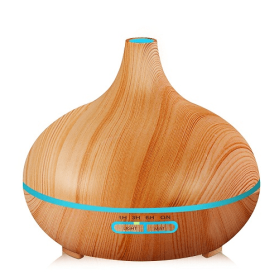 Ultrasonic Aroma Diffuser Humidifier Wood Grain (Option: Light wood-EU)