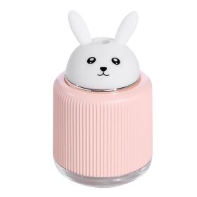 Ultrasonic Air Humidifier for Home Office Cartoon Rabbit 250ML USB Essential Oil Diffuser LED Light Lamp (Option: Pink-Without Fan)