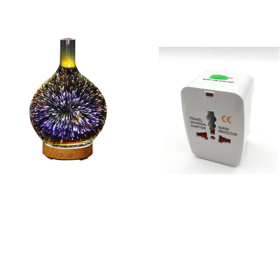 3D Glass Aroma Diffuser Colorful Lamp Humidifier Night Light (Option: UP US)