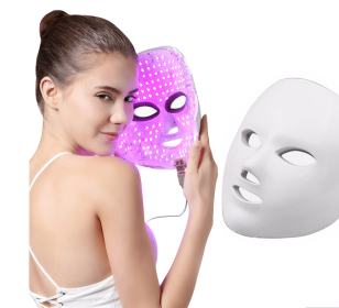 Led Facial beauty instrument (Option: USwhite-Withlogo)