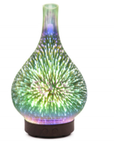 3D Glass Aroma Diffuser Colorful Lamp Humidifier Night Light (Option: Special UK)