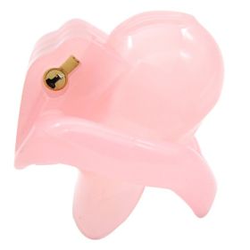 Men's Sexy Chastity Device Lock (Color: Pink)