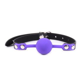 Silicone Mouth Ball Sexy Toy (Option: Purple Pin Buckle)