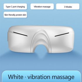 Home Electric Intelligent Bluetooth Hot Compress Eye Protector (Option: White-Vibration massage model)