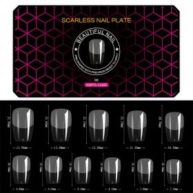 1 Box 500-550PCS Hot Black Box Nail Sheet Ultra-Thin Seamless Matte False Nail Tips Soft Gel Manicure Tips (Kinds: 8)