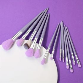 13pcs Soft and Fluffy Makeup Brush Set for Flawless Application of Foundation, Blush, Powder, and Eyeshadow - Beauty Tool for Professional Results (Color: Purple)