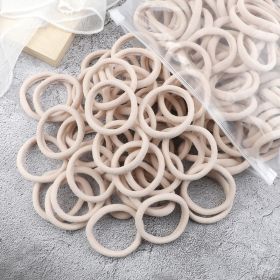 50pcs/Set Women Girls Basic Hair Bands 1.57inch Simple Solid Colors Elastic Headband Hair Ropes Ties Hair Accessories Ponytail Holder (Color: 50pcs milky white)