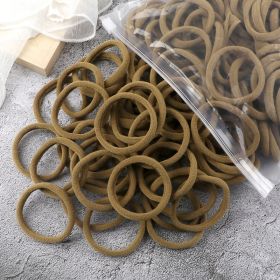 50pcs/Set Women Girls Basic Hair Bands 1.57inch Simple Solid Colors Elastic Headband Hair Ropes Ties Hair Accessories Ponytail Holder (Color: 50pcs khaki)