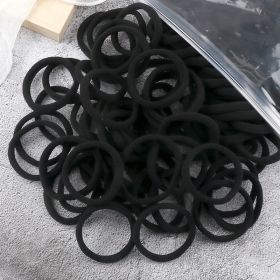 50pcs/Set Women Girls Basic Hair Bands 1.57inch Simple Solid Colors Elastic Headband Hair Ropes Ties Hair Accessories Ponytail Holder (Color: 50pcs Black)