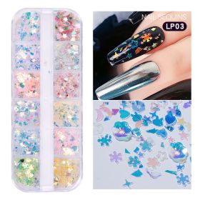 1Box Nail Art Decoration Love Designe Nail Sequins Symphony Laser Sparkle Small Red Heart Nails Ultra-thin Peach Heart Patch Jewelry (design: LP03)