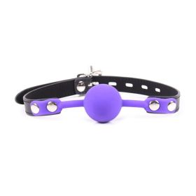 Silicone Mouth Ball Sexy Toy (Option: Purple Lock)